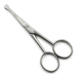Pet Dog Grooming Probe Safety Scissors Blunt End Ball Nose 4.5 INCH Face Ear Nose Moustache/Stainless Steel (4.5")