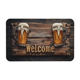 MA6GE8DE Tavern Beer Creative Floor Mat,Indoor Outdoor USE Welcome Doormat,Non-Slip,Absorbent,Dirt Resist,Entryway,Living Room,Man cave,Kitchen Decor Carpeting,Vintage Art Rug 20x32 inch