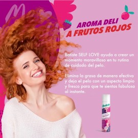 Batiste Shampoo en Seco Self Love con Frutos Rojos 200 ml. Refresca el Pelo Sin Usar Agua, Absorbe el Exceso de Grasa, Brinda Volumen y Textura, Neutraliza Olores. Ahorra Tiempo y Agua. Número 1