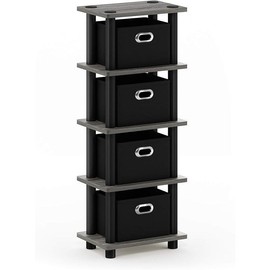 LACi-Bins System Rack,.(W) x.(H) Inch, Espresso/Black - Color: French Grey/Black, Pattern Na: Rack
