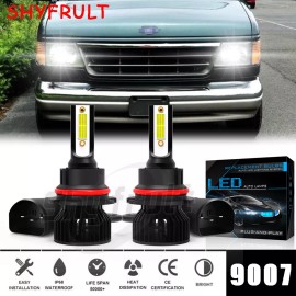 Shyfrult FOR FORD ECONOLINE E150-E450 1995-2007 - 9007 LED Headlight Bulbs Hi-Low Beam 2X