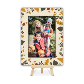 HJLLOQR Fall 4x6 Picture Frame, Autumn Leaves Wooden Photo Frame for Home & Office Decor, Thanksgiving Party Gift for Women, Men & Friends -D11