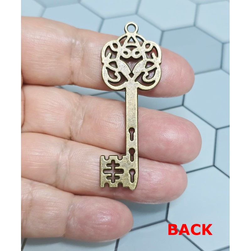 Bijoux de Ja Antique Bronze Celtic Knot Skeleton Key Charm