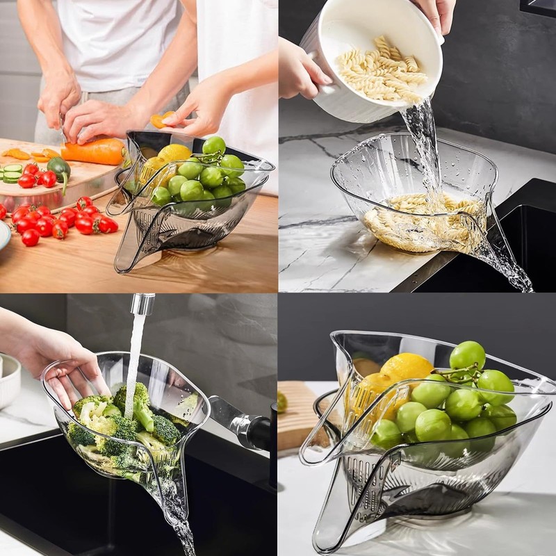 Multi Function Drain Basket, Sink Drainer Basket Funnel Sink Drainage