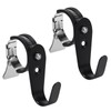 DOVORSY Tube Rod Hooks,Black Adjustable J-Hooks Made of Cold-Rolled Steel,