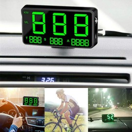 TOTMOX Car Motorcycle Digital GPS Speedometer Head Up Display MPH Overspeed Alarm