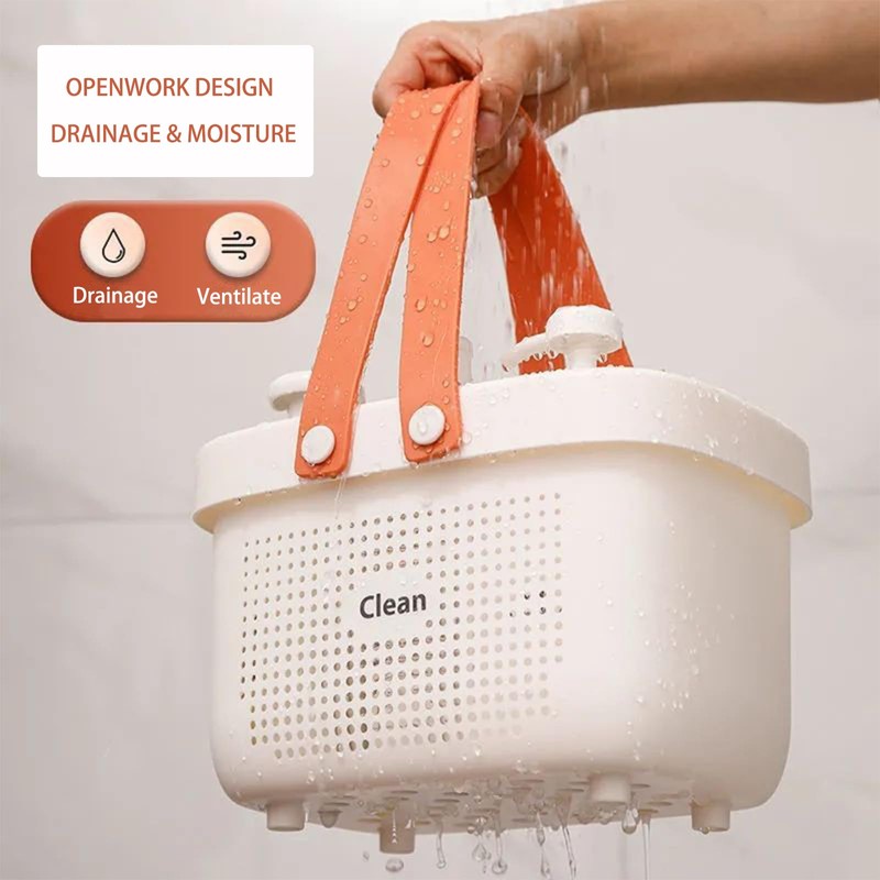 JiatuA Plastic Storage Basket with Handle Portable Shower Caddy Tote