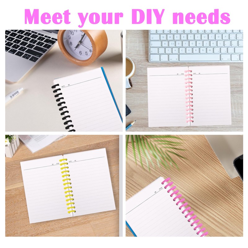 12 PCS Comb Binding Spines Plastic Spiral Binding Coils Binding