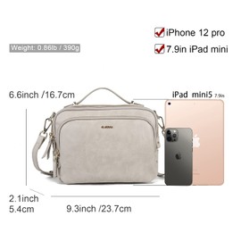 Gladdon Handbags for Women Multi Pockets Casual Cross-body Bags Waterproof Purse and Shoulder Bags Slightly Messenger Bags for Daily Use