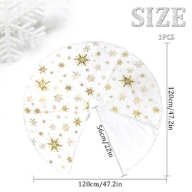 XIMEY Round Christmas Tree Skirt, 120 cm, Beautiful Christmas Tree Skirt, Blanket for Christmas Tree, Soft Christmas Tree Blanket, Tree Blanket, Christmas Tree, Beautiful Blanket for Christmas Tree