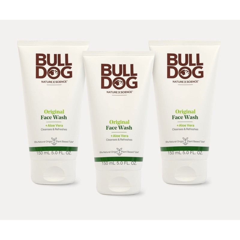 Bulldog Mens Skincare and Grooming Original Face Wash with Aloe,