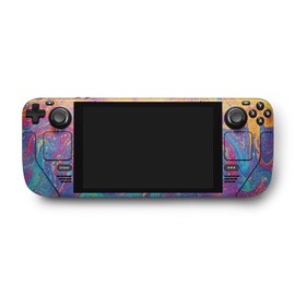 MightySkins Glossy Glitter Skin Compatible with Valve Steam Deck - Paint Currents | Protective, Durable High-Gloss Glitter Finish | Easy to Apply, Remove, and Change Styles | Made in The USA