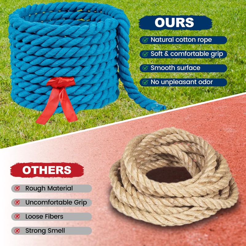 MKO SHUN Tug of War Rope 20FT for Adults and