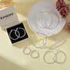 RANKEEF Sterling Silver Hoop Earrings for Women Lightweight 30/40/50/60/70MM Thick