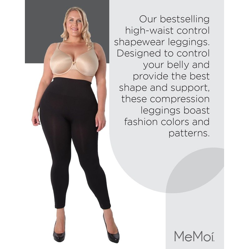 SlimMe Powerplay High Waist Control Leggings - Shapewear MSM-110 Black