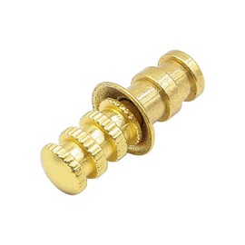 Sarini 15 Piece Table Pen Set, Zinc Alloy Table Leaf Dowel Pins with Sockets, Golden Table Bolt Sleeve Connectors, Table Leaf Alignment Pins (Diameter 0.3 Inches)