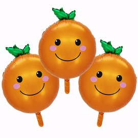 HADCKJA Citrus Balloons Fruity Birthday Decorations Balloons Fruit Orange Balloons for Fruit Themed Birthday Party Supplies Decoration Hawaiian Summer Party Themed Decorations Balloons Sets-3pcs