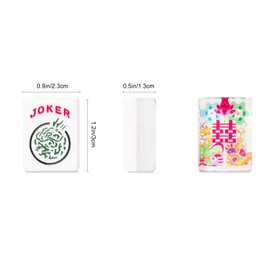 GUSTARIA American Mahjong Tile Set, 166 Acrylic Mahjong Tiles, 4 All-in-One Color Rack/Pushers, Complete Mahjong Game Set with Red Printed Carrying Bag