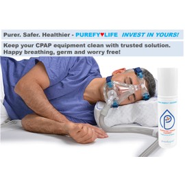 Purefypro CPAP Cleaner and Sanitizer Spray (4oz, 2pk). No Rinse. No Residue. Kills 99.9999% Norovirus, Flu Virus, and Fungi, Drug Resistant Germs. Unscented.