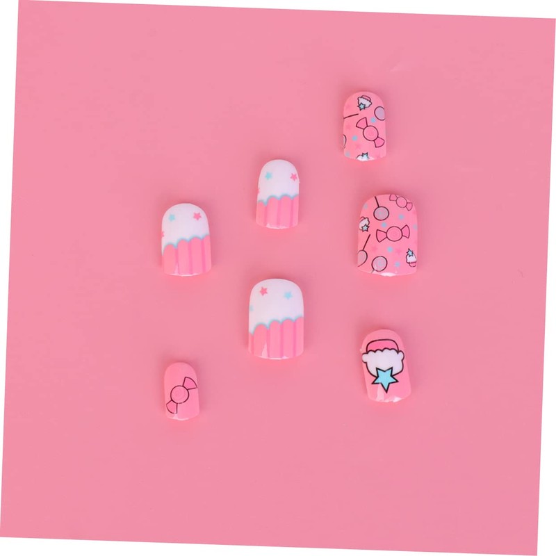 IWOWHERO 2packs Boys and Girls Nail Art Patch Decor Back