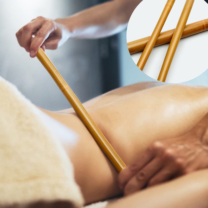 Bamboo Massage Stick Therapy Spa Shoulders Neck Face Thoroughly Unblock