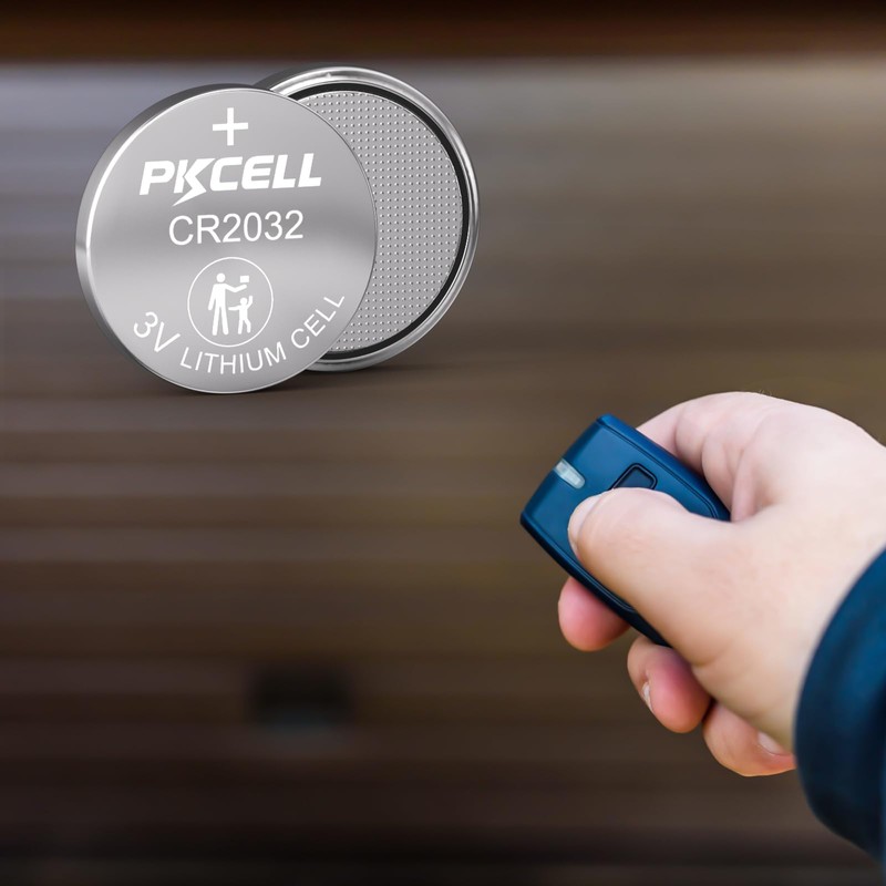 PKCELL 20Pcs CR2032 Batteries DL2032 CR2032 Lithium 3V Coin Battery