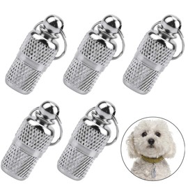 kissral 5pcs Hundemarke mit Adresse Metall ID Tags für Hundehalsband mit Namen Und Telefonnummer Adressanhänger Hunde Zubehör Adressanhänger Katze für Katzenhalsband Haustierzubehör