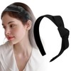 HRYLXH Women's Headband, Painless Hair Accessory, Ribbon Included, Black, Simple