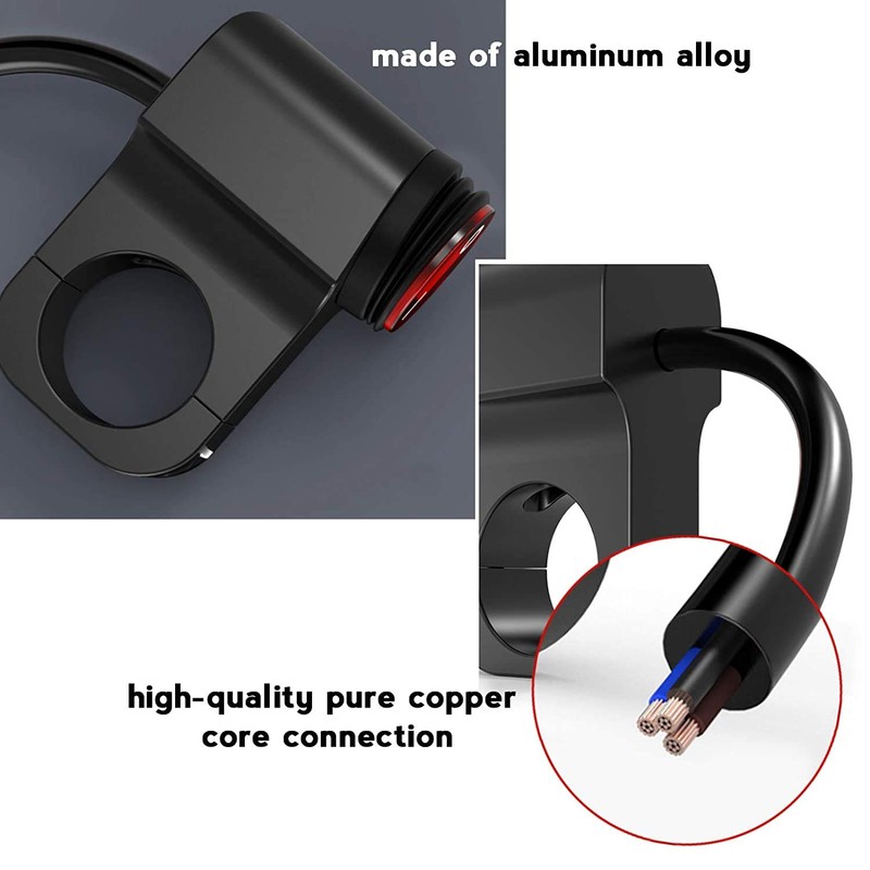 Gebildet 12 V Motorcycle ATV Waterproof Handlebar Headlight Switch, Motorcycle