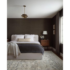 Loloi Amber Lewis x Honora Slate/Beige 5'-3" x 7'-9" Area Rug