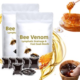 Bee Venom Foot Soak Beads, L-ymphatic Drainage & Foot Soak Beads for Foot Soaking Tub Pedicure Relief Foot (2Pack-14Pcs)
