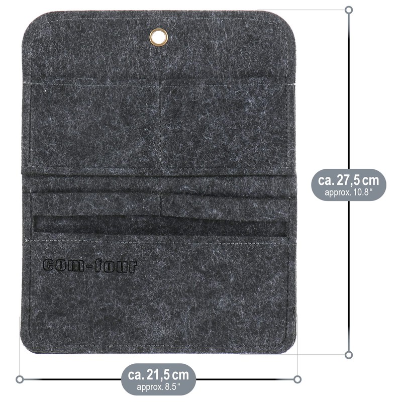 com-four® 2 x Hanging Shelves - Practical Felt Hanging Organiser