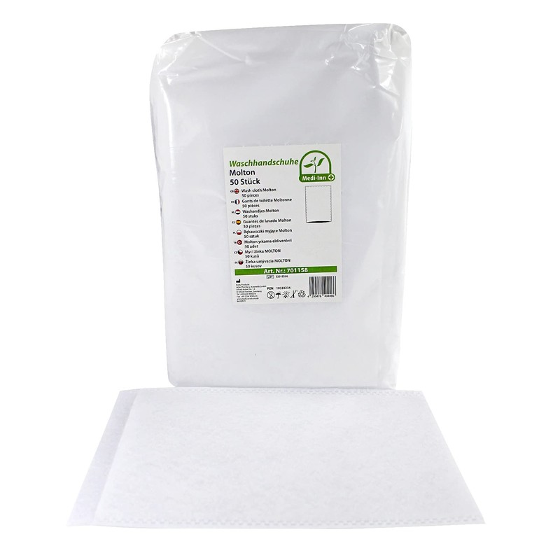 Medi-Inn Einmal Waschhandschuhe Molton 75/gm² (50 Stück)