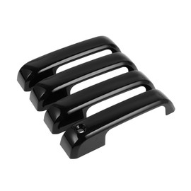 REPAIROCK 4pcs Exterior Door Handle Cover Car Door Handle Protector for Ford F-150 2015-2020 Car Door Handle Protector without Keypad ABS Black