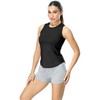 icyzone Workout Tank Top for Women High Neck Sleeveless Tops