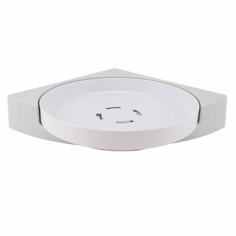 Shower Caddy Corner Rotate Wall Mount Easy Install Modern Plastic