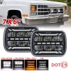 uni-shine 2X DOT 7x6" LED Headlights for Chevy C1500 C2500