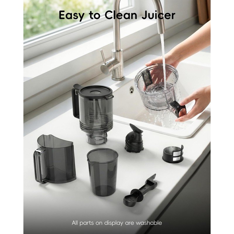 FORLIM Cold Press Juicer, 5.2" Large Feed Chute Fits Whole
