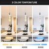 OKELI Modern Pendant Light,3 Color LED Bubble Crystal Island Light