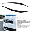 Front Headlight Eyebrow Cover ABS Black Front Headlight Lamp Eyebrow