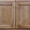 RZDEAL 2pcs Solid Brass Gold Cabinet Pulls, 8-3/4 Inch Hole