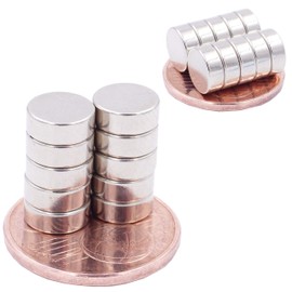 Brudazon 15 Mini Disc Magnets 8 x 3 mm N52 Strongest Level Neodymium Magnets Ultra Strong Power Magnet for Model Making, Photo, Whiteboard, Notice Board, Fridge, Crafts, Magnetic Disc Extra Strong