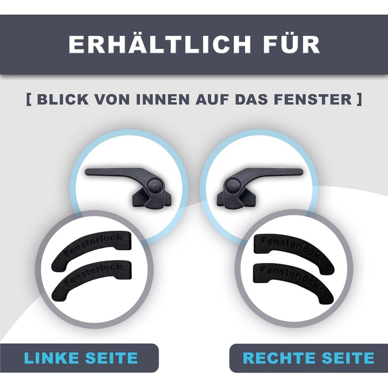 3D-Druck Camper Window Locks in Black/Burglary Protection/Latch for Dometic Seitz