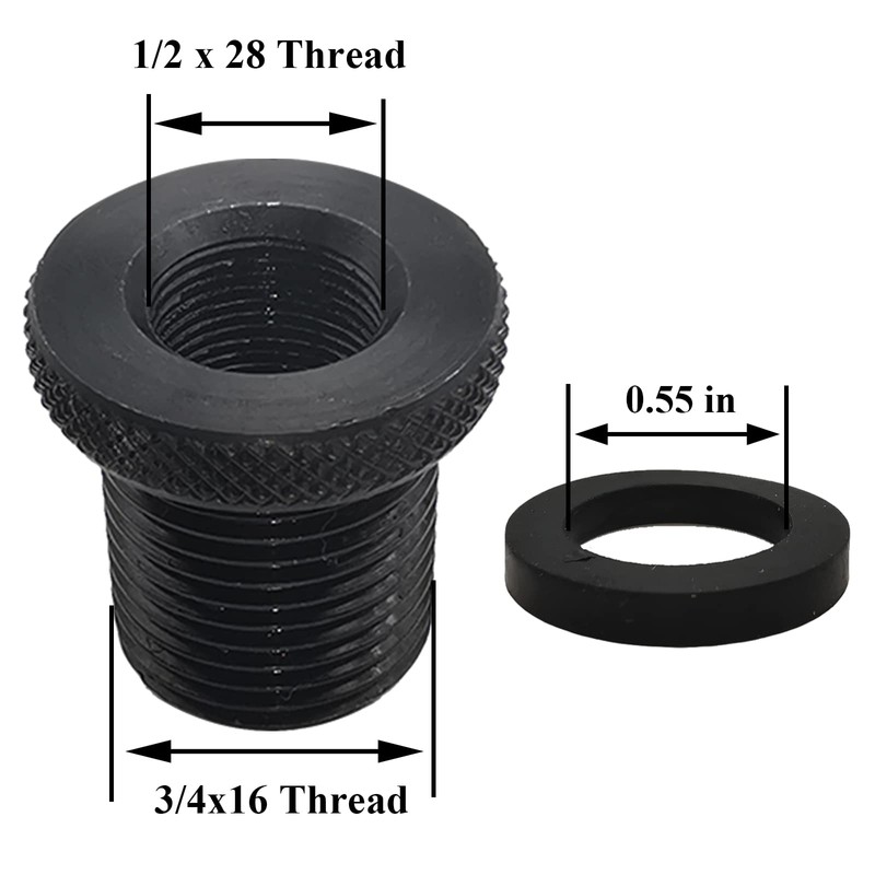 2 Pack Thread Adapters and Washers, 1/2 * 28-3/4 *