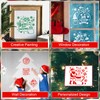 24pcs Christmas Stencils, 5.12x5.12in Reusable Christmas Template for Painting Santa