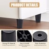 8pcs Furniture Feet, 50*40*50mm Funiture Legs Round, Black Sofa Feet,