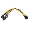 5Pcs Power Supply Cable 6Pin to Dual 8pin 6+2 GPU
