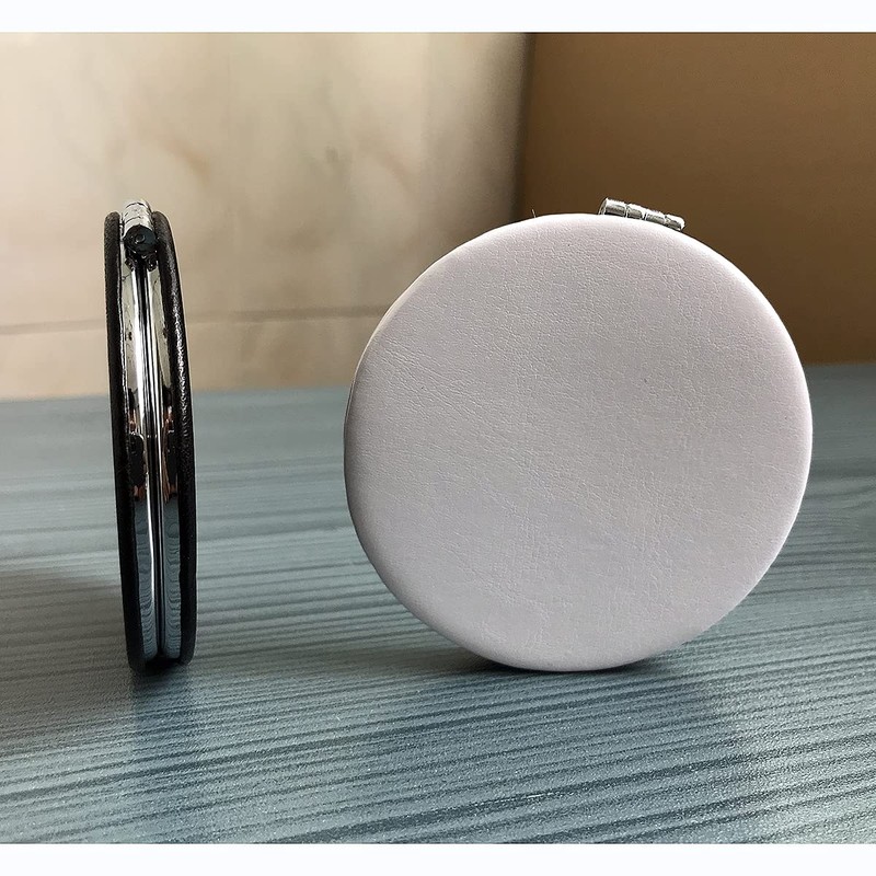 Zcooooool Runder Klappspiegel 6,7 cm,Schminkspiegel Professioneller doppelseitiger Schminkspiegel(eine Seite vergrÃ¶Ãert,die