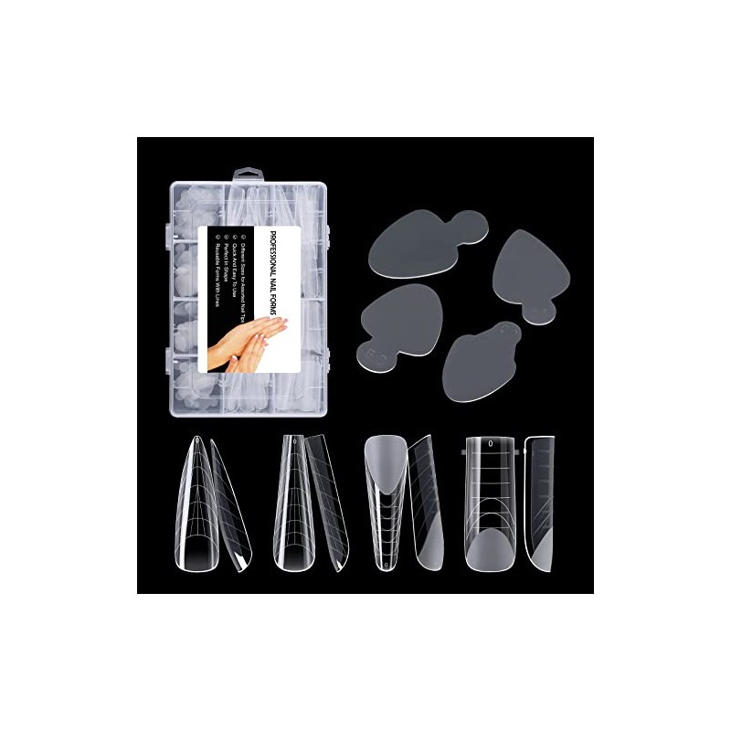 288Pcs Forma de Uñas Dual Con Pegatina de Silicona Francesa