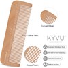 KYVU W3 Handgefertigter Holzkamm mit grober Zahnung, 16,6 cm, Dampfbuche